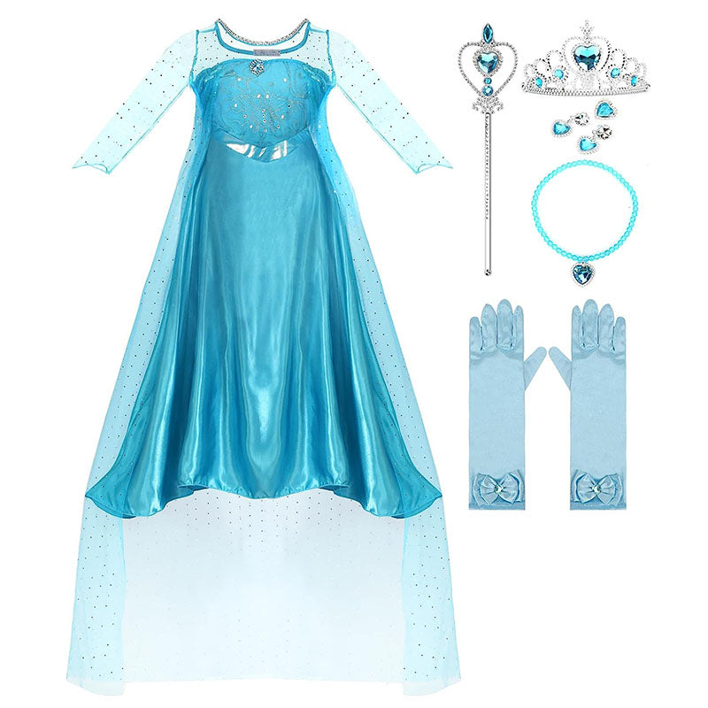 Princess Dress for Girls with Accessories Snow Party Queen Costumes