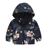 Boys Girls Cartoon Print Zip Lightweight Jacket Hooded Coats Casual Windbreaker-22