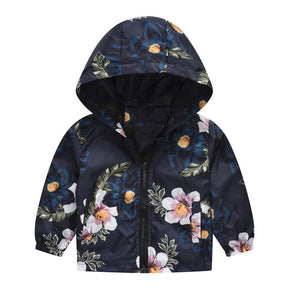 Boys Girls Cartoon Print Zip Lightweight Jacket Hooded Coats Casual Windbreaker-22