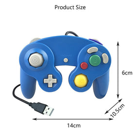 Classic Wired Controller Gamepad for Wii NGC PC MAC-Blue