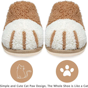 Memory Foam Unisex Slippers Comfortable Cute Animal Soft Shoes-Khaki