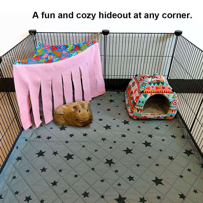 2 Pack Guinea Pig Hideout Hammock with Hooks-B