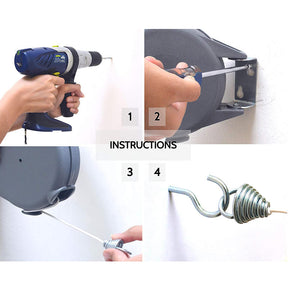 Retractable Clothesline Portable Heavy Duty Indoor and Outdoor Single Clothes Drying Rack