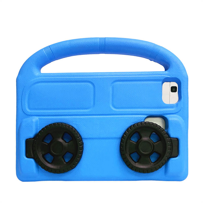 Wheel Samsung Tablet Tablet Case For 8.0inch Tab A 3 4 E/8.7inch Tab A7lite Shockproof Stand Cover With Handle Stand-Blue