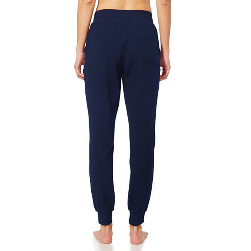 Womens Yoga Jogging Pants Cotton Casual Sports Pants-DarkBlue