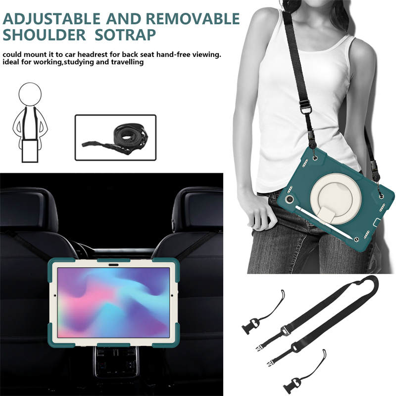 Tab A 8 X200/X205 Samsung Tablet Case with 360¡ãSwivel Stand-Blackish Green