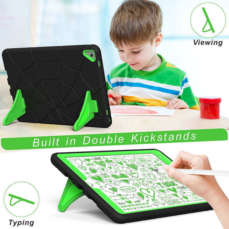 Spiderman iPad Case with Kickstand for ipad 10.2 Inch 2021/2020/2019-BlackGreen