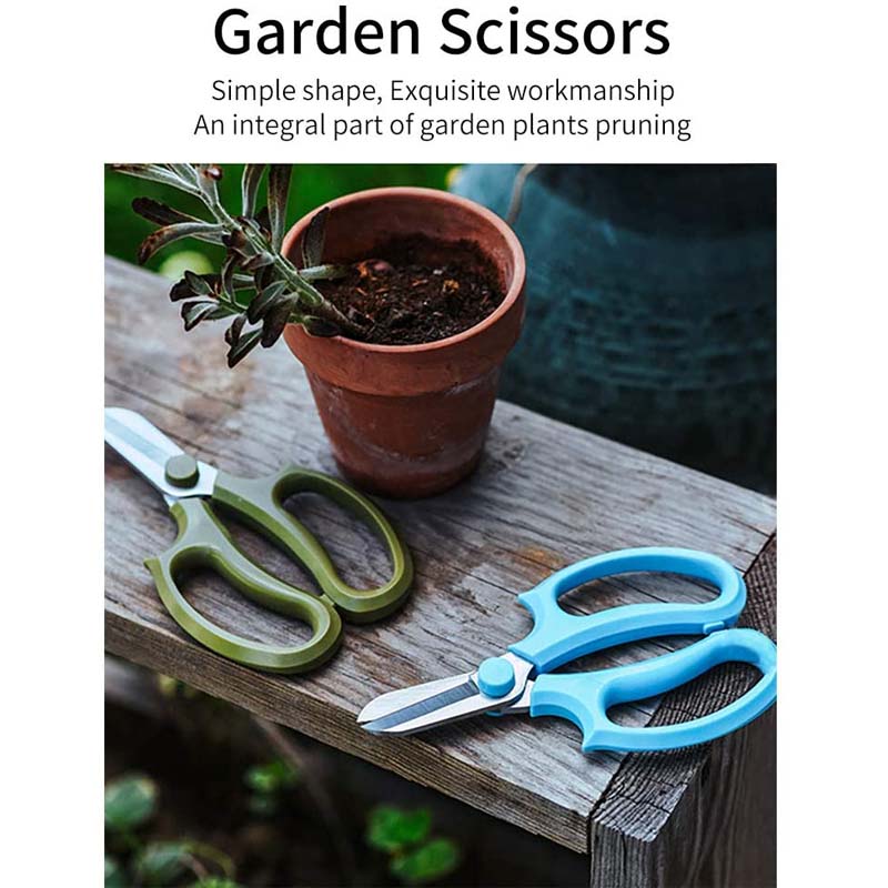 Floral Scissors Premium Steel Garden Plant Trimming Tools for Gardening Flower Arrangement -Blue