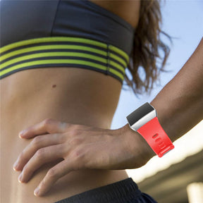 Soft Silicone Band For Fitbit Ionic Smart Watch Replacement Accessories-Red