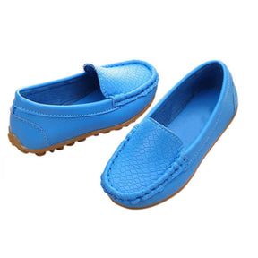 Casual Toddler Flat Shoes Boys Girls Soft Slippery Loafers-Blue
