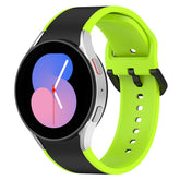 20mm Two Tone Silicone Sports Strap for Samsung Galaxy Watch 5-BlackGreen