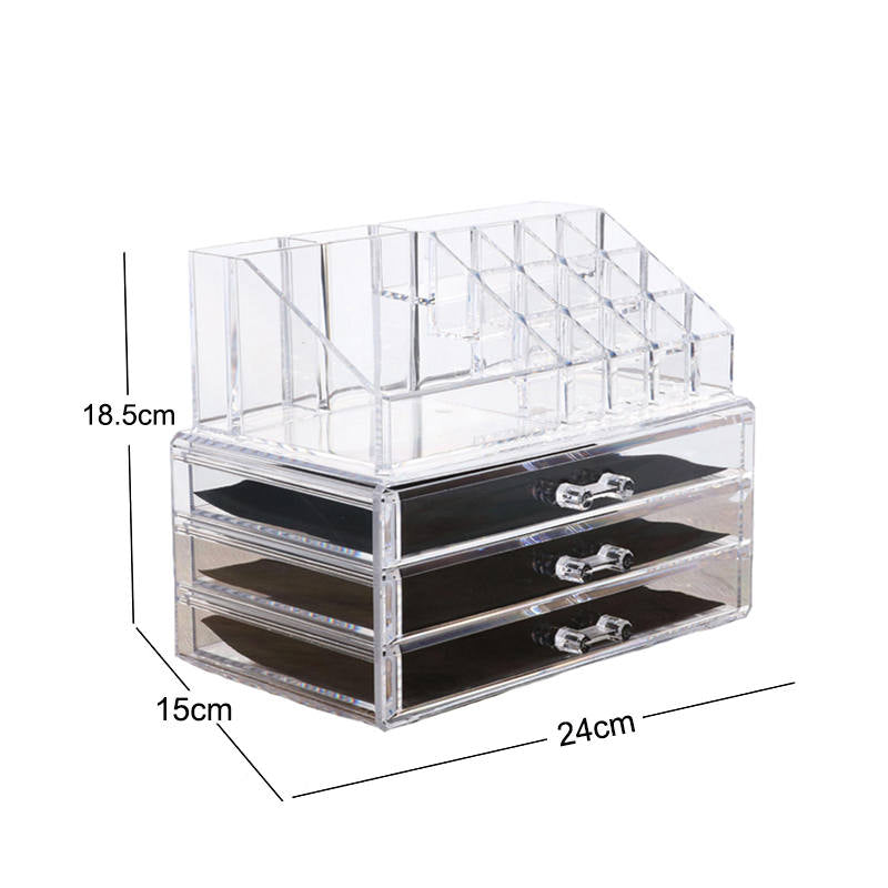 Clear Cosmetic Storage Organizer Skin Care Lipstick Display Box-D