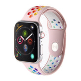 Rainbow Nike Watch Strap For Apple iWatch Series-Pink