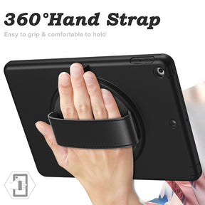 B-Spider Man iPad Case 3-Layer Multi-Function Case Hand Strap Tablet Shell For 9.7inch iPad 2018/2017/Pro9.7/Air2/Air-Black