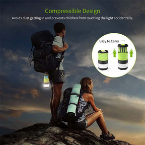 Portable LED Camping Lantern Bug Zapper for Hiking Tent Survival Kits-Green