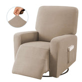 Recliner Stretch Sofa Slipcover Sofa Cover 4-Pieces Furniture Protector Couch Soft-Khaki