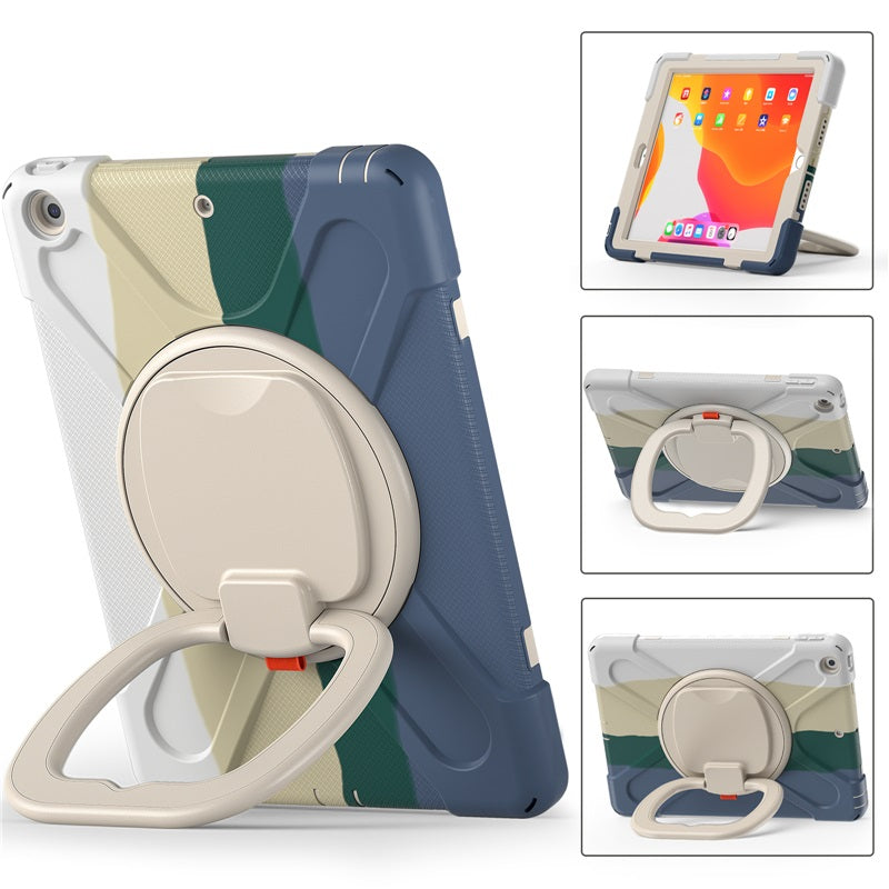 B-OnePiece iPad Case+Neck Strap For iPad Mini 1/2/3/4/5/6-Colorful&Green