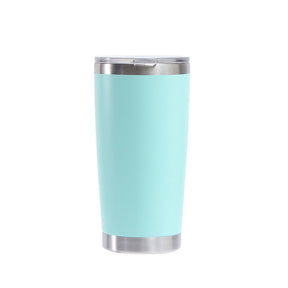 20oz Stainless Steel Insulated Coffee Tumbler with Lid for Hot Cold Drinks-Light Blue