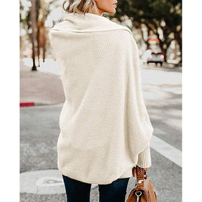 Women's Batwing Knitted Oversized Slouchy Solid Cardigan Sweater Knit Outwear-Apricot