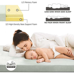 Memory Foam Camping Waterproof Mattress with Removable Cover Travel Bag