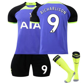 RICHARLISON #9 Tottenham Hotspur F.C Away Jersey 2022/23 Soccer Jersey Kit Football T-shirt Set For Adult Kids