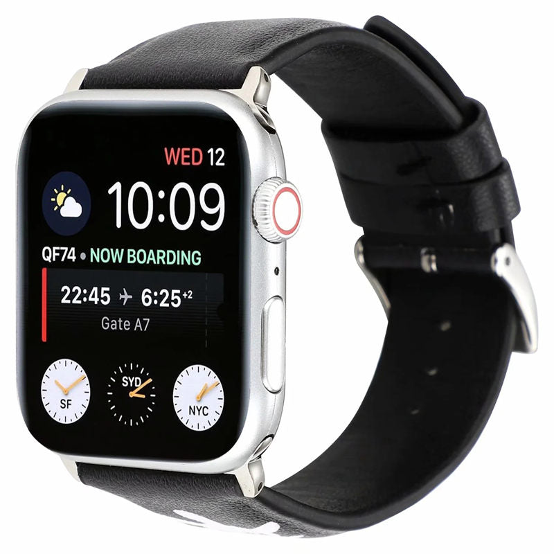 Cartoon Leather Watch Band for Apple Watch Series SE/6/5/4/3/2/1-F