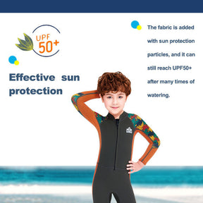 Adore 2.5mm Kids Wetsuit Thick Warmth One-piece Long-sleeved Wetsuit For Children-M150506K-Gray