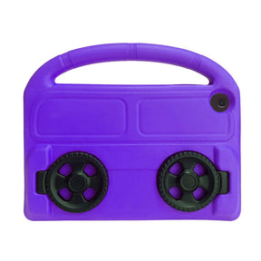 Wheel Samsung Tablet Case For Tab A 10.1 T510/T515(2019) Shockproof Stand Cover With Handle Stand-Purple
