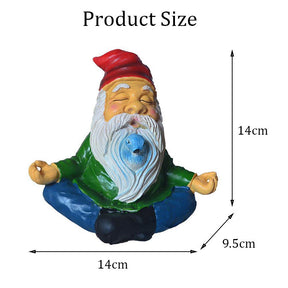 Meditating Old Man Statue Polyresin Weatherproof Gnome Statue