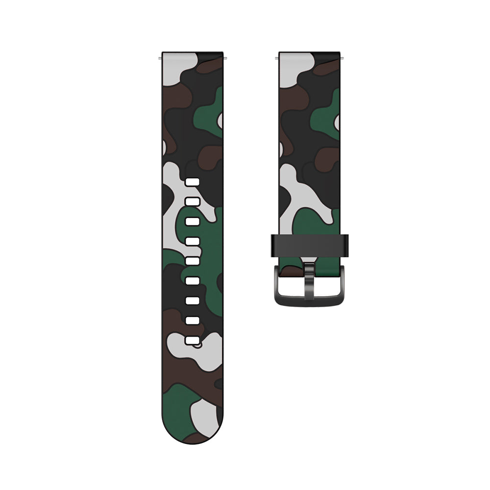 Camo Silicone Watch Band For Samsung Galaxy Watch 42/46mm Gear S3 Frontier/Classic(Camo Army Green1)