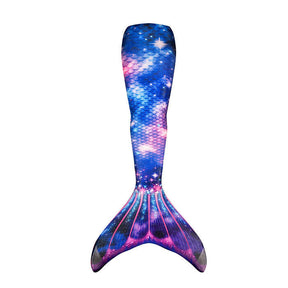 Kids Atlantis Mermaid Tails For Swimming Swimsuit With Flippers-Starry Sky