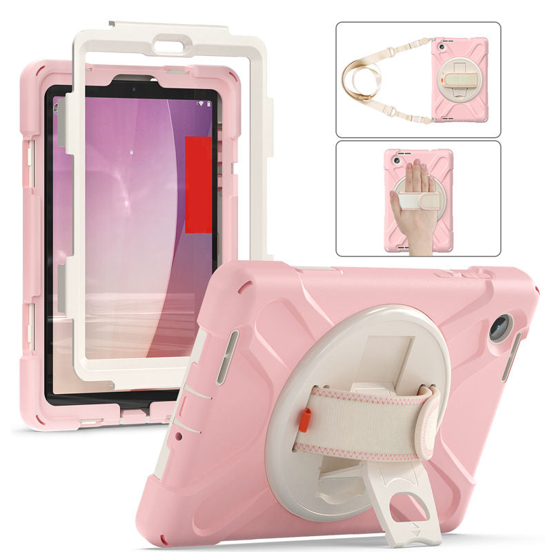 Tablet Case Heavy Duty with Swivel Stand for Lenovo Tab M8 4th Gen-SakuraPink