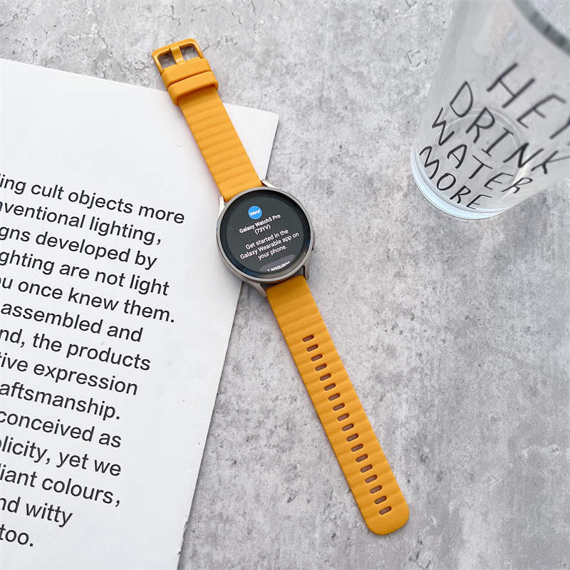 Sports Watch Strap Wave Pattern for Samsung Gear S2 Huawei Watch GT-Orange