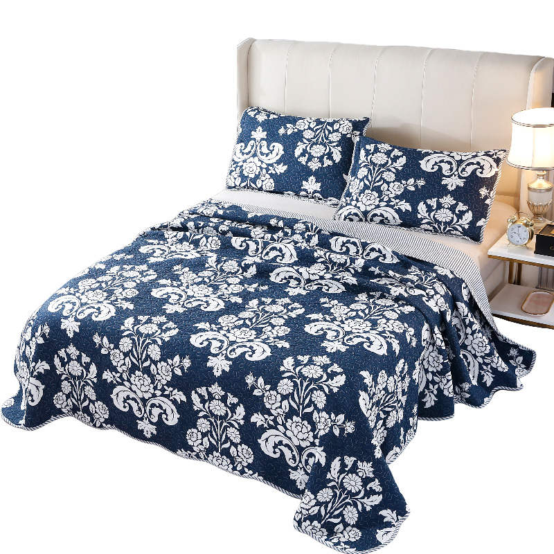 3Pcs Set Bedspread Coverlet Set Comforter Patchwork Quilt for Queen Size