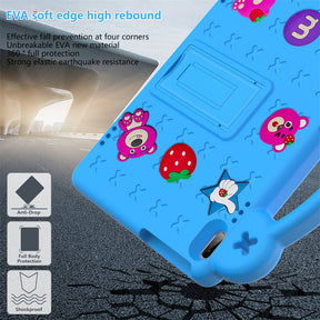 Strawberry Tablet Case with Handle Shoulder Strap for Huawei MediaPad T5 10.1 inch Tab P10-SkyBlue