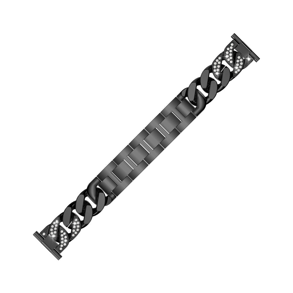 Diamond Denim Chain Metal Bands For Samsung S3/Galaxy Watch 46mm(Black)