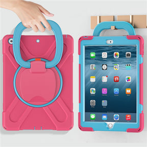 B-OnePiece iPad Case+Neck Strap For iPad Mini 1/2/3/4/5/6-Rose&Blue