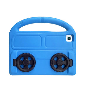 Wheel Samsung Tablet Case For Tab S P6 Lite/A7 (2020)/S5E (2019) Shockproof Stand Cover With Handle Stand-Blue