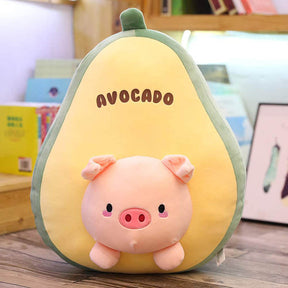 Piggy Plush Stuffed Animal Pillow-Cute Avocado Squishy Hugging Plushie-Gifts for Kids