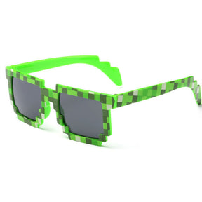 2 Packs Pixel Sunglasses Birthday Party Favors for Kids and Adults-Green