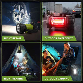 Portable Bright Camping Light for Emergency LED Flashlight Spotlight-Green