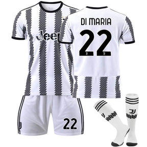 Juventus Home Jersey 2022-23 DI MARIA #22 Soccer Jersey Kids Adult 3-Pieces Jersey Kits