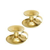 2 Pcs Retro Iron Taper Candle Holder for Halloween Christmas Decoration-Gold