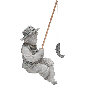 15cm Height The Little Fisherman Boy Fishing Garden Statue Pond Accessories Fish Yard Art Outdoor and Garden