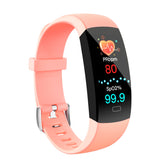 F64T Smart Watch Fitness Tracker with Blood Oxygen Heart Rate Temperature Monitor-Pink