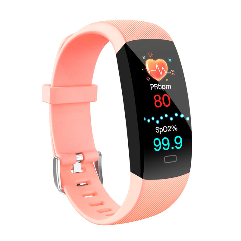 F64T Smart Watch Fitness Tracker with Blood Oxygen Heart Rate Temperature Monitor-Pink