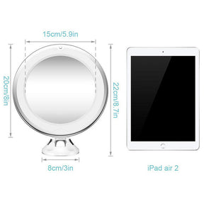Home & LivingLED 7X Magnifying Makeup Mirror with Power Locking Suction Cup
