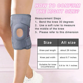 Knee Brace with Side Stabilizers,Adjustable Knee Support Sleeve with Patella Gel Pads for Men Women Arthritic Pain Relief,Running and Exercise (Grey)