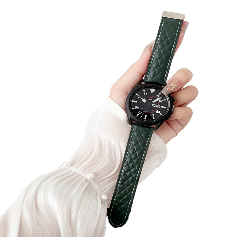 20mm Vintage Leather Band with Magnetic Clasp for Samsung Huawei Watch-1