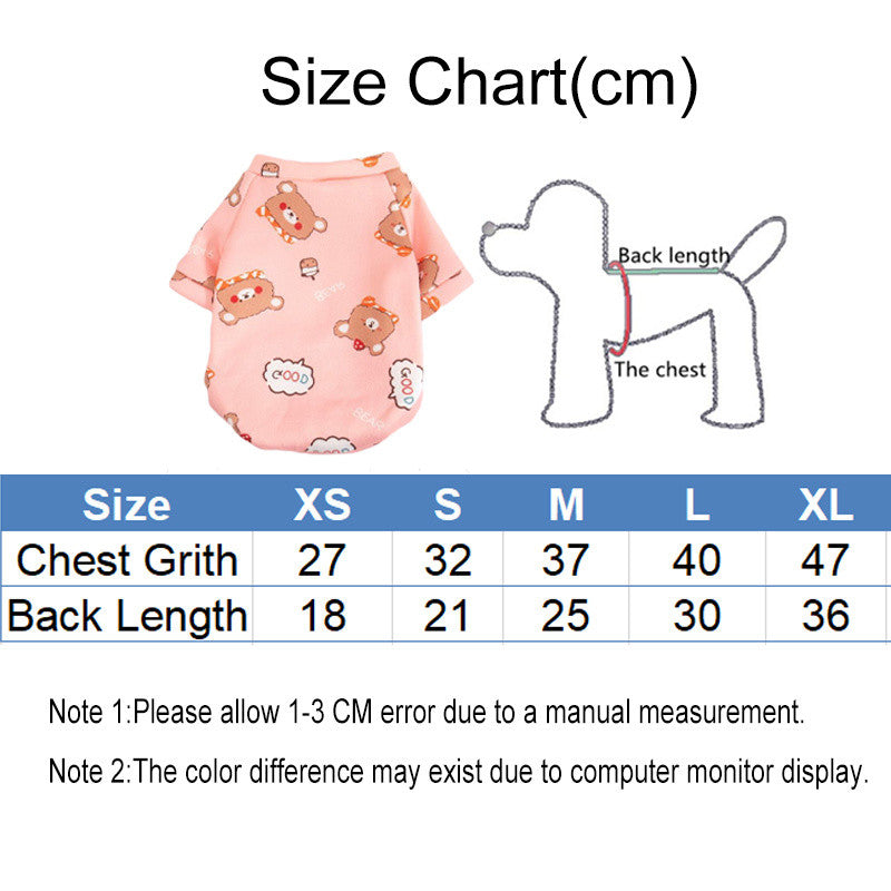 Pet Clothes for Cats and Dogs Cute Cartoon Clothing Two-legged Style-D